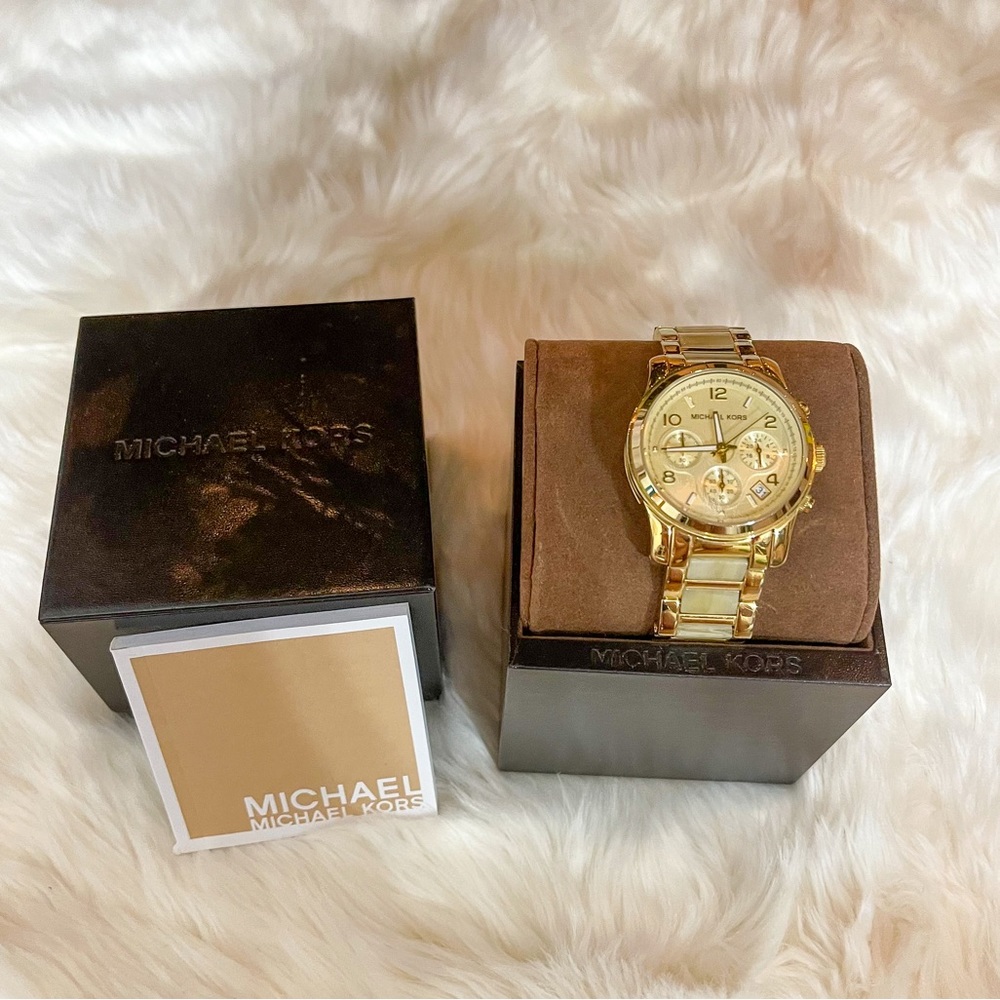 Michael Kors Gold Tortoise Watch